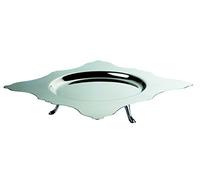 MEPRA 38,5 Centimetri Quadrati in Acciaio Inox Vassoio Dolce Vita Base con Rotondo, Argento