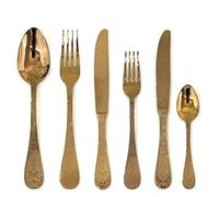 MEPRA Casablanca Bronzo Servizio, 36 Pezzi, Acciaio Inossidabile 18/10 Cesellato