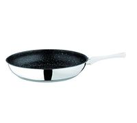 MEPRA Fantasia Pietra Padella, Bianco, 32 cm, Acciaio Inossidabile 18/10