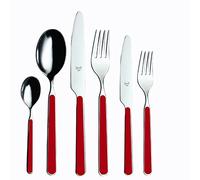 MEPRA Fantasia Servizio Rosso, 36 Pezzi, Acciaio Inossidabile 18/10