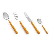 Mepra, Set di Posate Fantasia, 24 Pezzi, Ocra, Made in Italy, Lavastoviglie, Servizio Tavola, Stile Contemporaneo