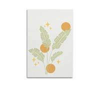 MEQKTQIMA Poster decorativo da parete con stella dipinta in stile minimalista, motivo: foglia di banano, poster decorativo da parete su tela e decorazione moderna per la camera da letto, 30 x 45 cm