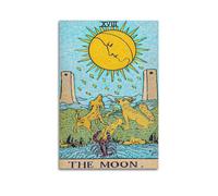 MEQKTQIMA Poster decorativo da parete su tela con Arcani Maggiori e Luna Classici Tarocchi Maggiori e Moderna Decorazione per la Camera da Letto 20 x 30 cm