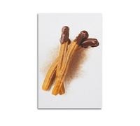 MEQKTQIMA Poster gourmet, motivo: Churros immerso nel cioccolato, decorazione da parete su tela, decorazione moderna per la camera da letto, 60 x 90 cm