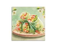 MEQKTQIMA Rotoli di verdure colorate con placcatura fresca, pittura decorativa da parete su tela e moderna decorazione per la camera da letto 30 x 30 cm