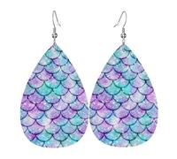 Mer-Maid Scales Donna Orecchini Pendenti Eleganti Pendenti Grandi Orecchini Per Fori Multipli Sera Regalo