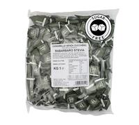 Mera & Longhi Caramelle Quadre Rabarbaro senza Zucchero con Stevia - Confezione da 1 kg