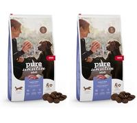MERA Pure Sensitive Agnello & Riso, cibo per cani secco per cani sensibili, cibo secco di agnello e riso, cibo per cani adulti, senza grano e zucchero (4 kg) (Confezione da 2)