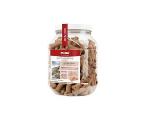 MERA Pure Sensitive Goody Snack, snack sani per cani sensibili, salmone e riso, snack per cani senza glutine per allenamento (600 g)