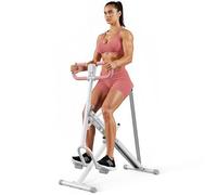 MERACH 2-in-1 Macchina per Squat e Vogatore, Pieghevole, Attrezzo per Glutei, Gambe e Core, Montaggio in 10 Minuti per Casa e Palestra, Carico Massimo 160 KG - R07 Bianco