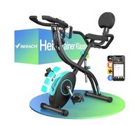MERACH Cyclette 4-in-1 con App di Allenamento, Cyclette Pieghevole Silenziosa, Resistenza Magnetica a 16 Livelli, Display LCD e Misurazione del Battito, Cyclette con Sella Confortevole, Salvaspazio