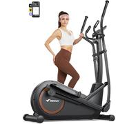MERACH Ellittica per Casa con Passo da 47 cm, Crosstrainer Magnetico Ultra Silenzioso con 16 Livelli di Resistenza, App Proprietaria, Allenamento Cardio Efficace, Supporta fino a 150 kg