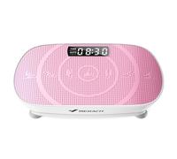 MERACH Pedana Vibrante Dimagrante, Pedana Vibrante Silenziosa e Compatta per Modellare Il Corpo e Rilassarsi, con Comodo Cuscinetto in Silicone, Display a LED e Telecomando (Rosa)