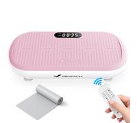 MERACH Pedana Vibrante Dimagrante Potente per L'allenamento e il Modellamento, Ampiezza di 13 mm, Capacità di Peso di 200 kg, Pedale in Silicone, Altoparlante Bluetooth Incorporato (Rosa)