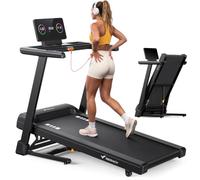 MERACH T12B2 Tapis Roulant con Inclinazione Pieghevole,per Casa e Ufficio | Pendenza Automatica 15%,Walking Pad Motore 2,5 CV,Velocità Regolabile 0.8-12km/H,Treadmill Portata 136 kg,Display LED