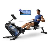 MERACH Vogatore ad Acqua, Resistente a 15 Litri, Connessione Bluetooth e APP, Supporto iPad, Sedile Ergonomico, Stoccaggio Verticale Salvaspazio