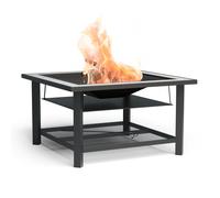 Merano Avanzato - Braciere 3 in 1 con funzione grill, utilizzabile come tavolo, 87 x 87 cm