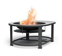 Merano Circolo L - Braciere 3 in 1 con funzione grill, utilizzabile come tavolo, 122 x 87 cm