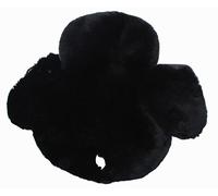 Merauno® Coprisedile in lana d'agnello Westernsättel, in lana d'agnello merino con scollo a corno. Garantisce un comfort ottimale per tutte le selle occidentali (L, nero)