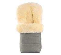 Merauno Sacco nanna in pelliccia di agnello, per passeggino, in pelliccia, antivento e impermeabile, universale, 90 x 50 cm (verde)