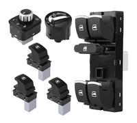 Merautop Sj 6 pezzi Set interruttore alzacristalli elettrico Interruttore alzacristalli elettrico Set specchietto di ricambio per Golf 5 6 Passat b6 b7 Mk6 Accessori auto Codice articolo 5Nd959857