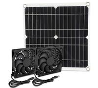 Merautop SJ Ventilatore Alimentato da Pannello Solare da 12 W, Ventilatore Di scarico, Ventilatore Solare per Serra, Riscaldatore per Pollaio, Scarico per Finestre, Capannone