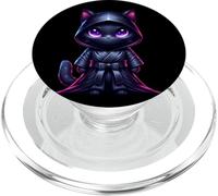 Meraviglia cosmica del gatto con cappuccio Galaxy Eyes PopSockets PopGrip per MagSafe