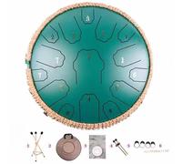 Meraviglie ritmiche: padroneggia infinite possibilità con il tuo tamburo Rain personalizzato da 13 pollici e 15 note(Green)