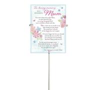 Meravigliosa Mamma Tomba Memorial Card Impermeabile Con Metallo Scheda Sostegno