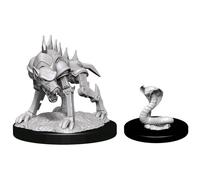 Meravigliose miniature non verniciate di WizKids D&D Nolzur Iron Cobra e Iron De