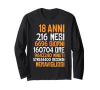 Meravigliosi 18 Anni 216 Mesi 6696 Giorni 160704 Ore Maglia a Manica