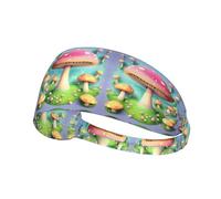 Meravigliosi piccoli funghi elastici antiscivolo traspiranti per donne e uomini, fascia per capelli per palestra, corsa, yoga, tennis