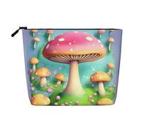 Meravigliosi piccoli funghi impermeabili di grande capacità con cerniera per viaggi d'affari, viaggi, casa, borsa cosmetica multifunzionale, borsa portaoggetti, portamonete