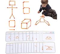 Meravigliosi puzzle di fiammiferi | Puzzle educativi con bastoncini di legno per bambini piccoli | Puzzle prescolare con bastoncini per bambini dai 3 anni in su, ottimo regalo di compleanno per bambin
