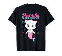 Mercat Mewtiful Under The Sea Mermaid Gatto Maglietta