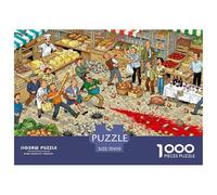 Mercato agricolo francese del sabato Puzzle in Legno Impermeabile DIY Puzzles Da 1000 Pezzi Regali Per Adulti Impossibili Giochi Di Impegnativi