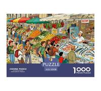 Mercato Boqueria di Barcellona Puzzle in Legno Impermeabile DIY Puzzles Da 1000 Pezzi Regali Per Adulti Divertenti Per Decorazioni Domestiche