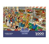 Mercato Boqueria di Barcellona Puzzle in Legno Impermeabile Puzzles Da 1000 Pezzi Per Adulti Impossibili Giochi Di Impegnativi