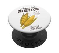 Mercato degli agricoltori di verdure dolci retrò del mais dorato fresco della fattoria PopSockets PopGrip Adesivo