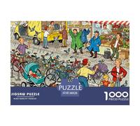Mercato della domenica mattina belga Puzzle in Legno Impermeabile Puzzles Da 1000 Pezzi Regali Per Adulti Sfidanti E Rompicapo Giochi Di Impegnativi