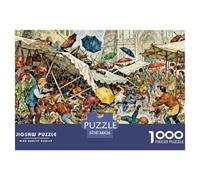 Mercato della pelle di Firenze Puzzle in Legno Impermeabile DIY Puzzles Da 1000 Pezzi Per Adulti Divertenti Giochi Di Impegnativi