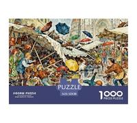 Mercato della pelle di Firenze Puzzle in Legno Impermeabile DIY Puzzles Da 1000 Pezzi Per Adulti Sfidanti E Rompicapo Giochi Di Impegnativi