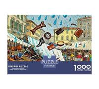 Mercato della pelle di Firenze Puzzle in Legno Impermeabile DIY Puzzles Da 1000 Pezzi Regali Per Adulti Colorati Giochi Educativi