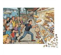 Mercato dell'Isola di Granville di Vancouver Puzzle in Legno Impermeabile DIY Puzzles Da 1000 Pezzi Regali Per Adulti Sfidanti E Rompicapo Giochi Educativi