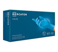 Mercator - Guanti in nitrile senza polvere in nitrile, blu, taglia: M - 100 pezzi