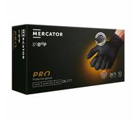 Mercator Guanti Monouso In Nitrile Antiscivolo, Nero, Taglia XXL, x50