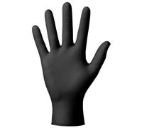 MERCATOR Guanti protettivi Gogrip monouso in nitrile senza polvere, confezione da 50 pz - Taglia L - BLACK