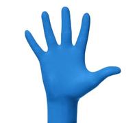 MERCATOR Guanti protettivi Gogrip monouso in nitrile senza polvere, confezione da 50 pz - Taglia M - BLU