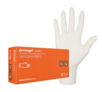 MERCATOR MEDICAL Dermagel Coated guanti da visita protettivi monouso, non sterili, senza polvere, confezione da 100 pz, taglia XL, 21859