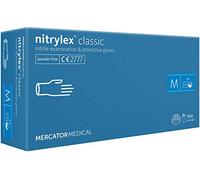 MERCATOR MEDICAL NITRYLEX CLASSIC - Guanti monouso in nitrile, senza polvere, taglia M - 1000 pezzi, punta delle dita testurizzata, guanti monouso senza lattice, guanti in nitrile, blu